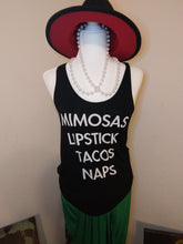 Load image into Gallery viewer, Tacos Mimosa and Naps Tank Top
