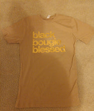 Load image into Gallery viewer, Black Bougie Blessed T shirt
